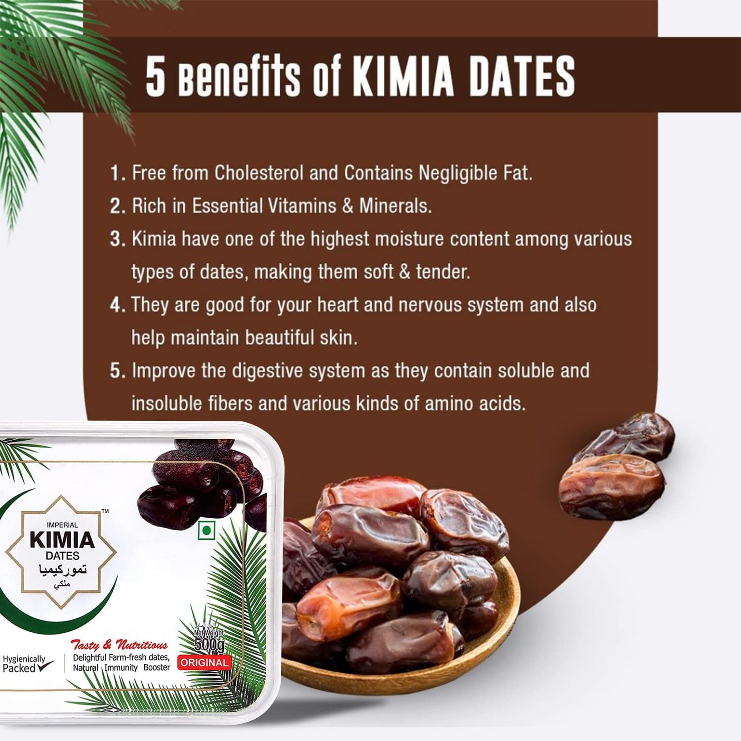 Imperial Kimia Dates (Premium), Kimia Dates (khajoor/Khajur), Juicy kimia & Delicious kimia Soft Dates, Kimia Dates 500g
