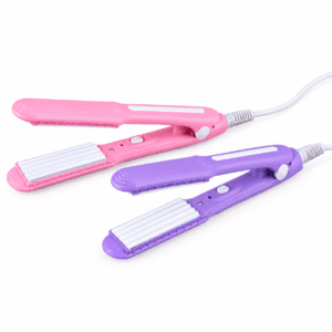 Mini Hair Crimper & Straightener – Ceramic Hair Styling Tool | Pink or Purple