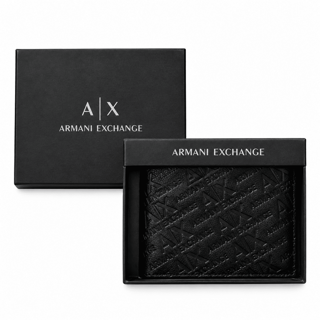 Armani Exchange Men’s Black RFID Bi-Fold Wallet