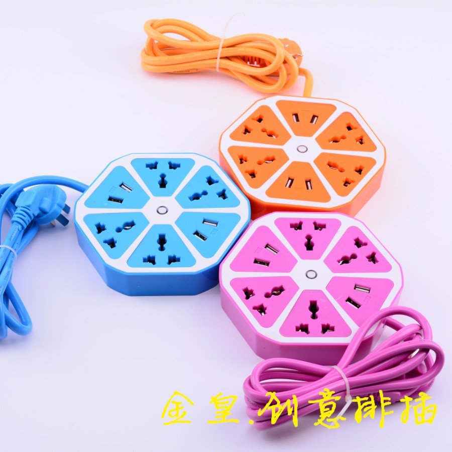 USB Hexagon Multi Plug Socket