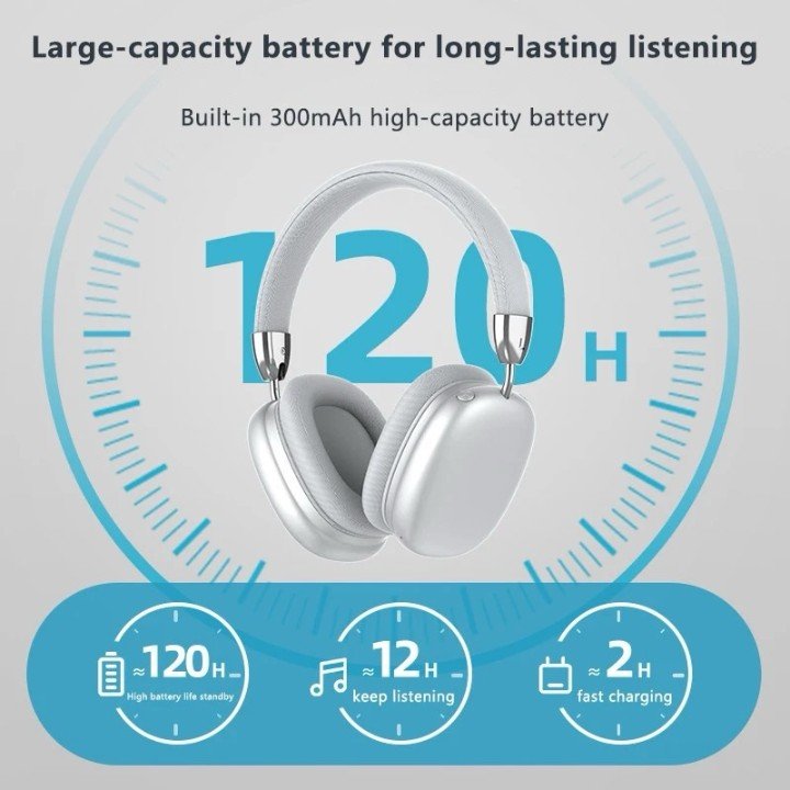 P9 Wireless Bluetooth Headphones – Stylish Over-Ear Headset with Mic
