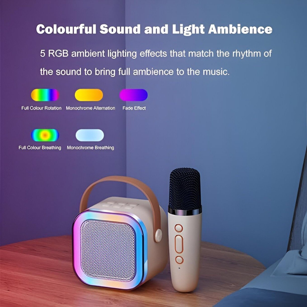 Karaoke Bluetooth Speaker with Wireless Mic
