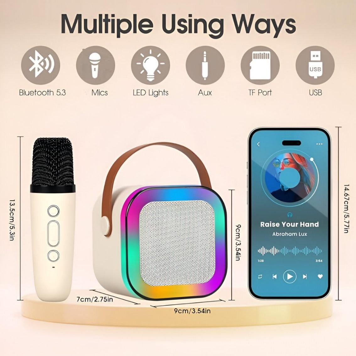 Karaoke Bluetooth Speaker with Wireless Mic