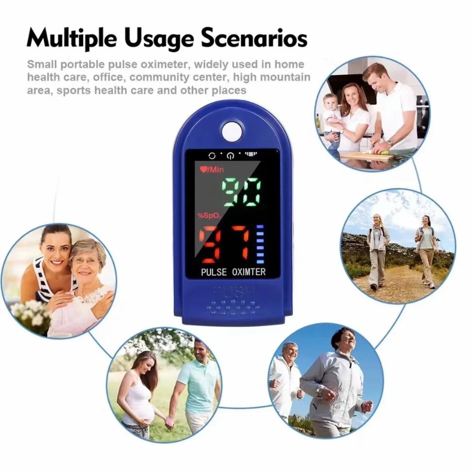 Digital Finger Pulse Oximeter with 2 Batteries | SpO₂ & Pulse Rate Monitor