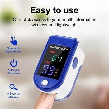 Digital Finger Pulse Oximeter with 2 Batteries | SpO₂ & Pulse Rate Monitor