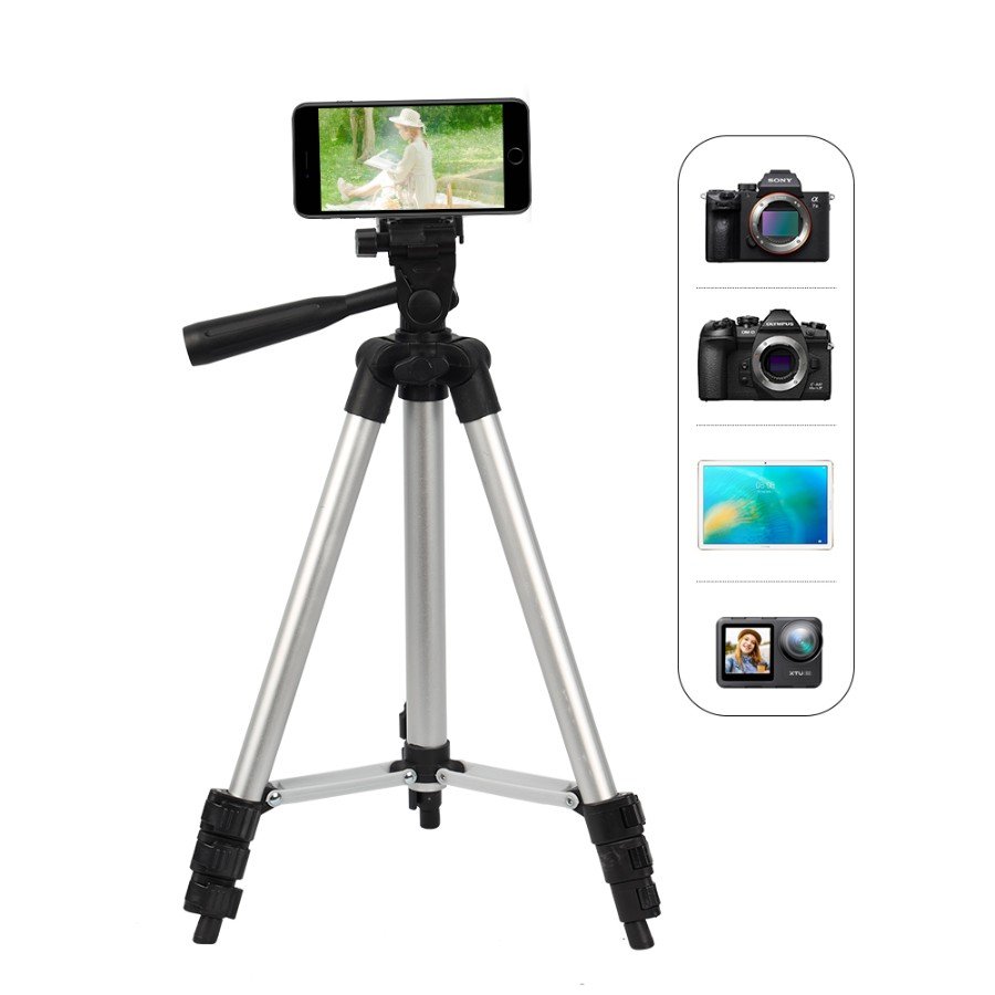 360° Adjustable Camera Tripod Stand – Aluminum Alloy