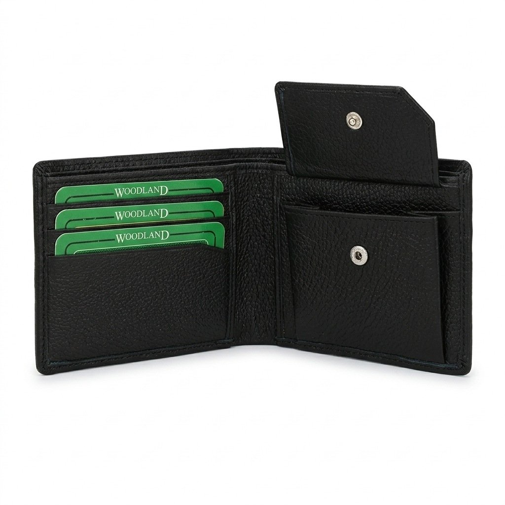 Woodland Men’s Black Leather Wallet