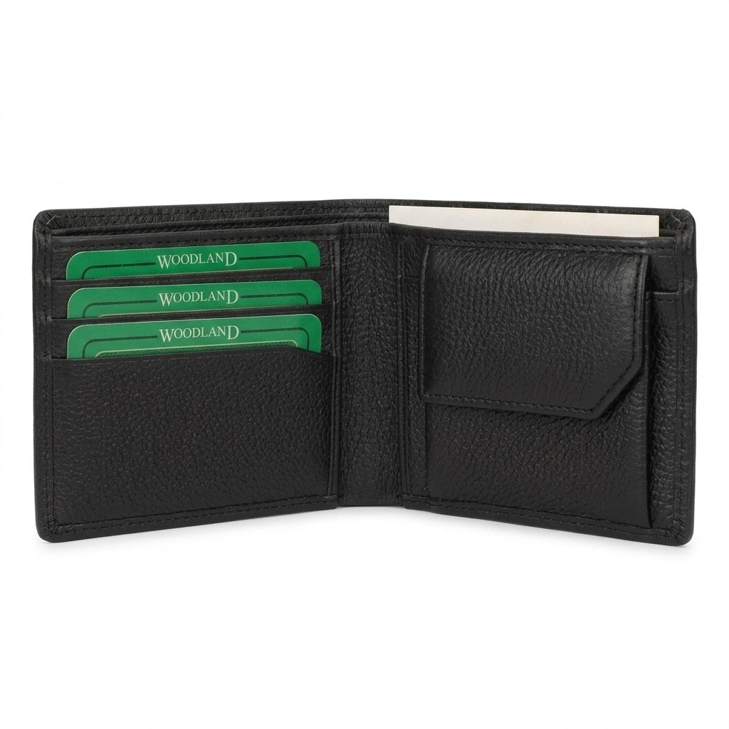 Woodland Men’s Black Leather Wallet
