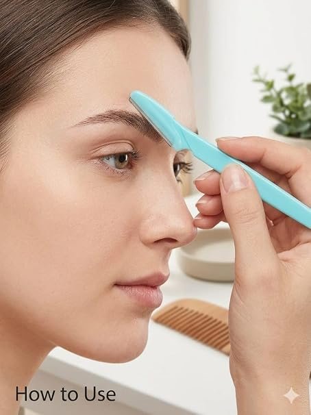 TineKe Eyebrow Razor for Women – Pack of 3 | Facial Hair Remover with Safety Cover